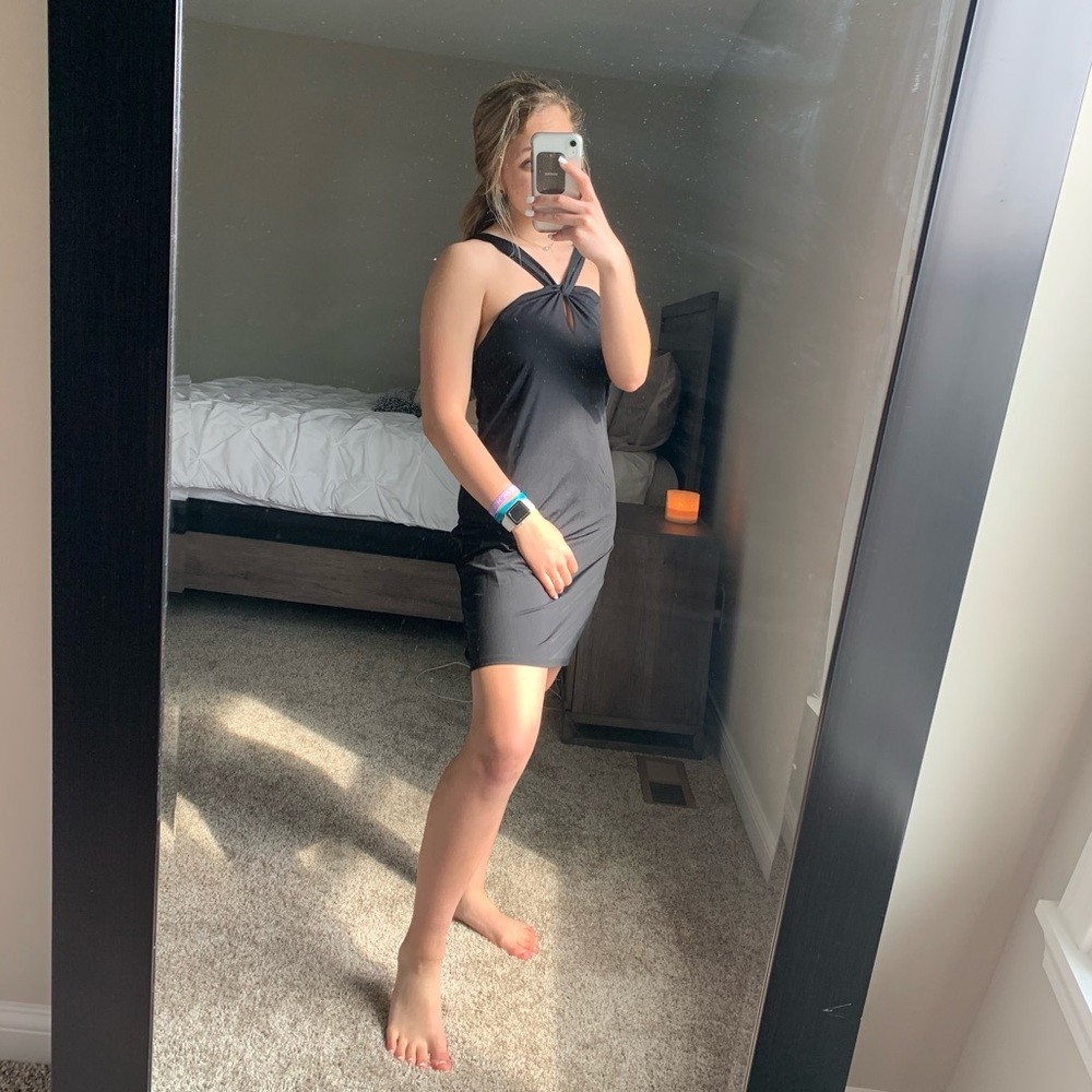 black athleta dress